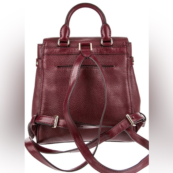 Michael Kors Oxblood Addison Leather Backpack - Picture 3 of 13
